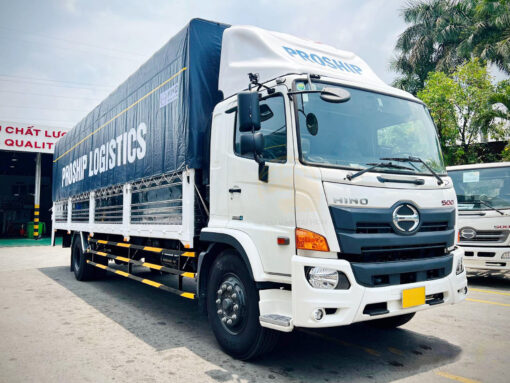 GIÁ XE HINO 8 TẤN FG8JT7A-UTL THÙNG CHỞ XE MÁY 9.8M